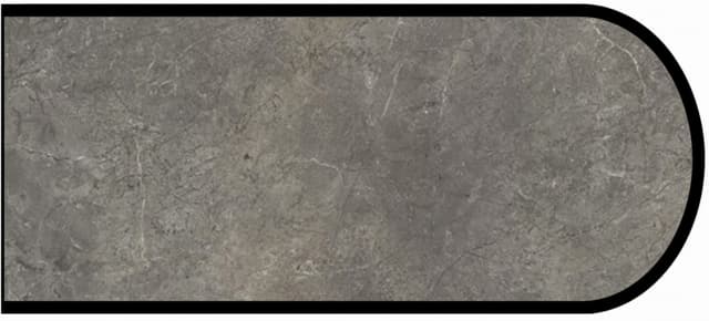 IdealEdge Edgebanding, Color 7407-58 Marmara Gray, 0.027" Thick 144", Matte Finish, Bullnose