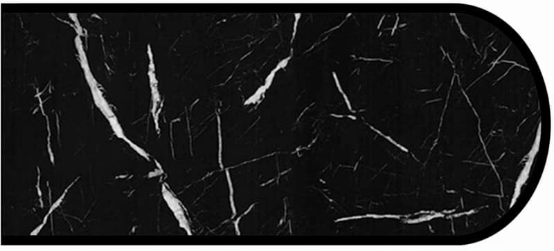 IdealEdge Edgebanding, Color 7403-11 Nero Marquina, 0.027" Thick 144", Satin Touch Finish, Bullnose