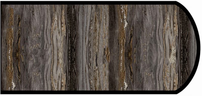 IdealEdge Edgebanding, Color 6320-46 Black Fusion, 0.027" Thick 144", Etchings Finish, Double Radius