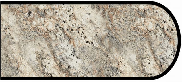 IdealEdge Edgebanding, Color 6319-RD Cafe Azul, 0.027" Thick 144", Radiance Finish, Bullnose