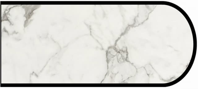 IdealEdge Edgebanding, Color 3460-46 Calcutta Marble, 0.027" Thick 144", Etchings Finish, Bullnose