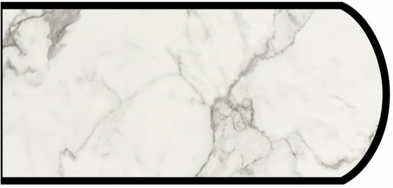 IdealEdge Edgebanding, Color 3460-46 Calcutta Marble, 0.027" Thick 144", Etchings Finish, Double Radius