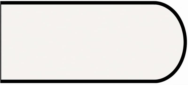 IdealEdge Edgebanding, Color 949-58 White, 0.027" Thick 144", Matte Finish, Bullnose