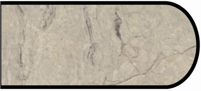 IdealEdge Edgebanding Color 9497-34 Silver Quartzite, 0.027" Thick 144", Scovato Finish, Bullnose