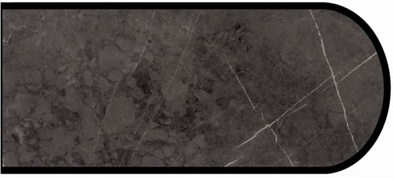 IdealEdge Edgebanding, Color 9483-34 Ferro Grafite, 0.027" Thick 144", Scovato Finish, Bullnose