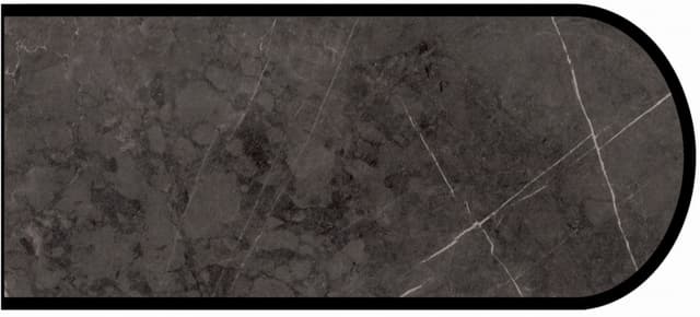IdealEdge Edgebanding, Color 9483-11 Ferro Grafite, 0.027" Thick 144", Satin Touch Finish, Bullnose