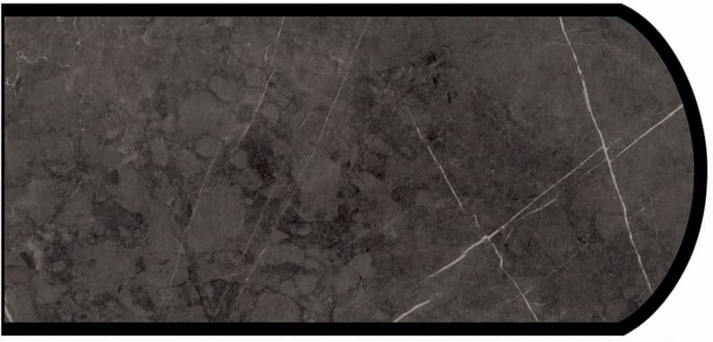 IdealEdge Edgebanding, Color 9483-11 Ferro Grafite, 0.027" Thick 144", Satin Touch Finish, Double Radius