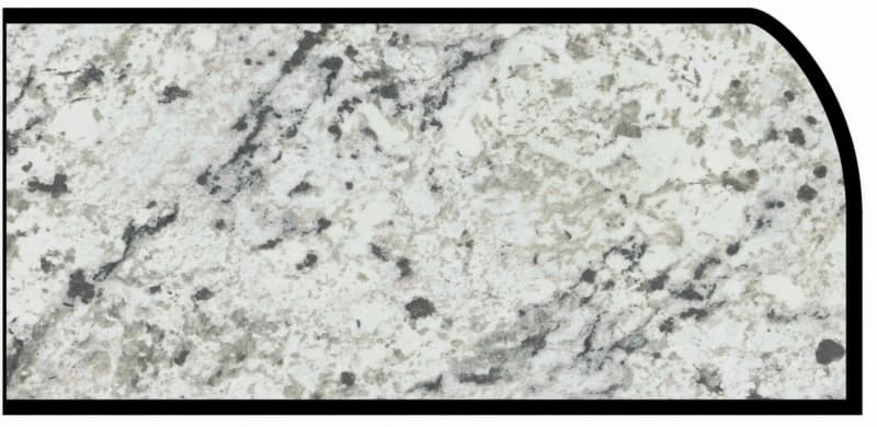 IdealEdge Edgebanding Color 9476-43 White Ice Granite, 0.027" Thick 144", Artisan Finish, Waterfall