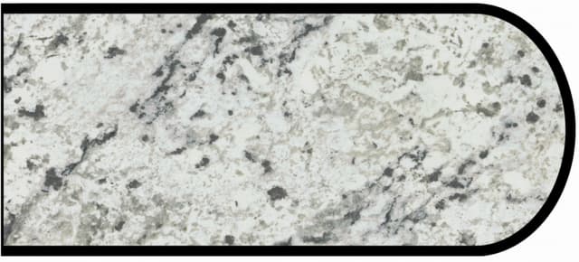IdealEdge Edgebanding, Color 9476-46 White Ice Granite, 0.027" Thick 144", Etchings Finish, Bullnose