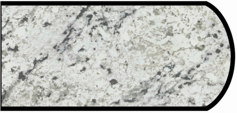 IdealEdge Edgebanding, Color 9476-46 White Ice Granite, 0.027" Thick 144", Etchings Finish, Double Radius
