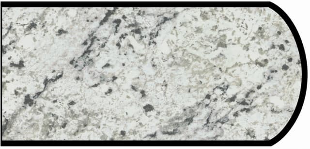 IdealEdge Edgebanding, Color 9476-46 White Ice Granite, 0.027" Thick 144", Etchings Finish, Double Radius