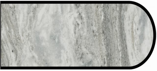 IdealEdge Edgebanding, Color 9302-34 Fantasy Marble, 0.027" Thick 144", Scovato Finish, Bullnose