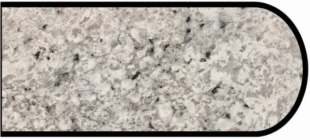 IdealEdge Edgebanding, Color 6697-46 Argento Romano, 0.027" Thick 144", Etchings Finish, Bullnose