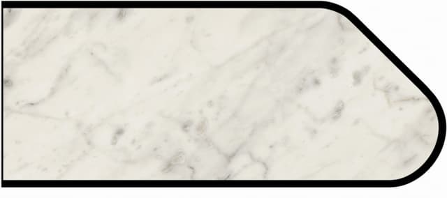 IdealEdge Edgebanding Color 6696-46 Carrara Bianco, 0.027" Thick 144", Etchings Finish, Ogee