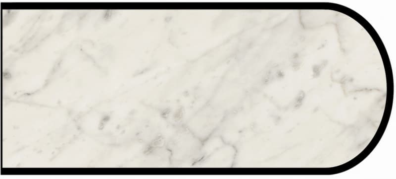 IdealEdge Edgebanding Color 6696-46 Carrara Bianco, 0.027" Thick 144", Etchings Finish, Bullnose