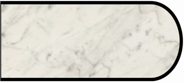 IdealEdge Edgebanding Color 6696-58 Carrara Bianco, 0.027" Thick 144", Matte Finish, Bullnose