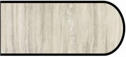 IdealEdge Edgebanding, Color 3458-34 Travertine Silver, 0.027" Thick 144", Scovato Finish, Bullnose
