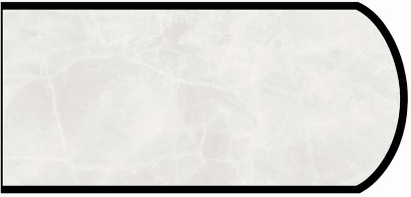 IdealEdge Edgebanding Color 3700-11 White Alabaster, 0.027" Thick 144", SatinTouch Finish, Double Radius