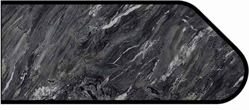IdealEdge Edgebanding Color 9537-34 Stormy Night Granite, 0.027" Thick 144", Scovato Finish, Ogee