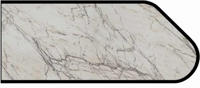 IdealEdge Edgebanding Color 9536-ML Quartzite Bianco, 0.027" Thick 144", Monolith Finish, Ogee