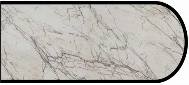 IdealEdge Edgebanding Color 9536-34 Quartzite Bianco, 0.027" Thick 144", Scovato Finish, Bullnose