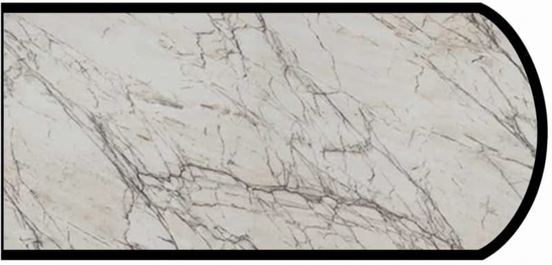 IdealEdge Edgebanding Color 9536-ML Quartzite Bianco, 0.027" Thick 144", Monolith Finish, Double Radius