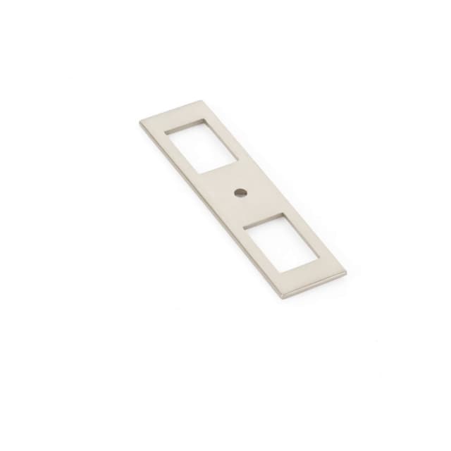 4" Modern Cabinet Backplate for Knob, Polished Nickel