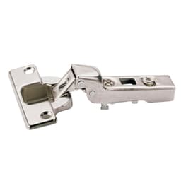 Intermat 9943 110° Opening Hinge, 45mm Bore Pattern, Self-Closing, Half Overlay, Nickel-Plated, Screw-On