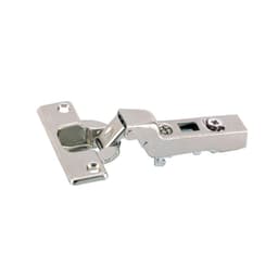 Intermat 9936 95° Opening Hinge, 45mm Bore Pattern, Self-Closing, Half Overlay, Nickel-Plated, Screw-On