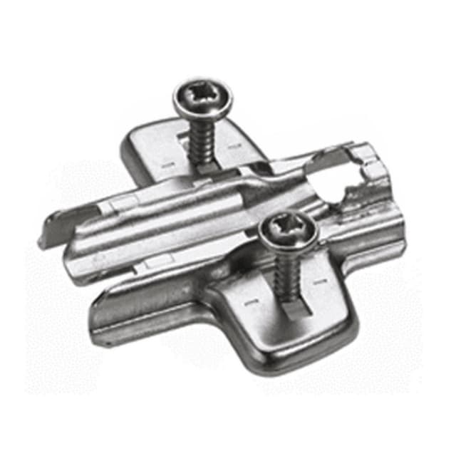 Adjustment Cross Mounting Plate with Expanding Socket, Nickel-Plated, 1.5mm