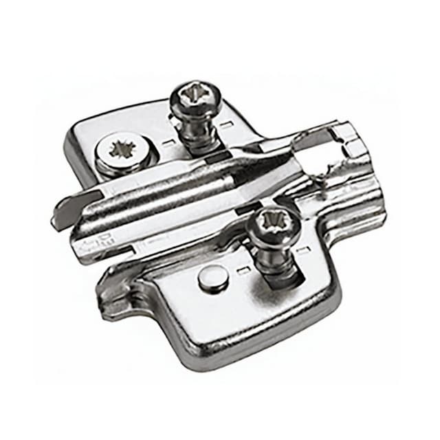 Adjustment Steel Cross Mounting Plate with Euro Screw, Nickel-Plated, 1.5mm