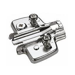 Adjustment Steel Cross Mounting Plate with Euro Screw, Nickel-Plated, 3mm