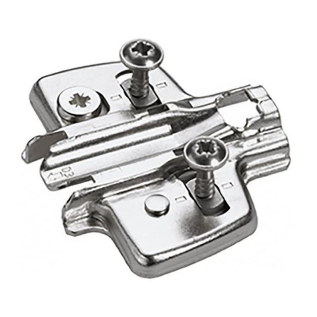 Adjustment Steel Cross Mounting Plate with Chipboard Screw, Nickel-Plated, 5mm