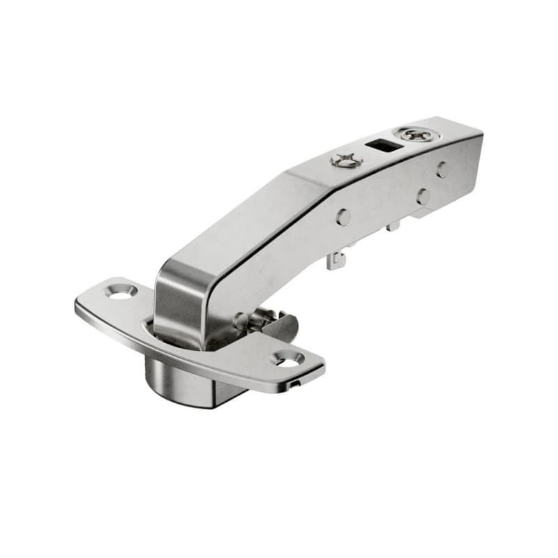 Sensys 8639i W90 95° Opening Hinge with Integrated Silent System, Self Closing, Inset, Nickel-Plated, Screw-On