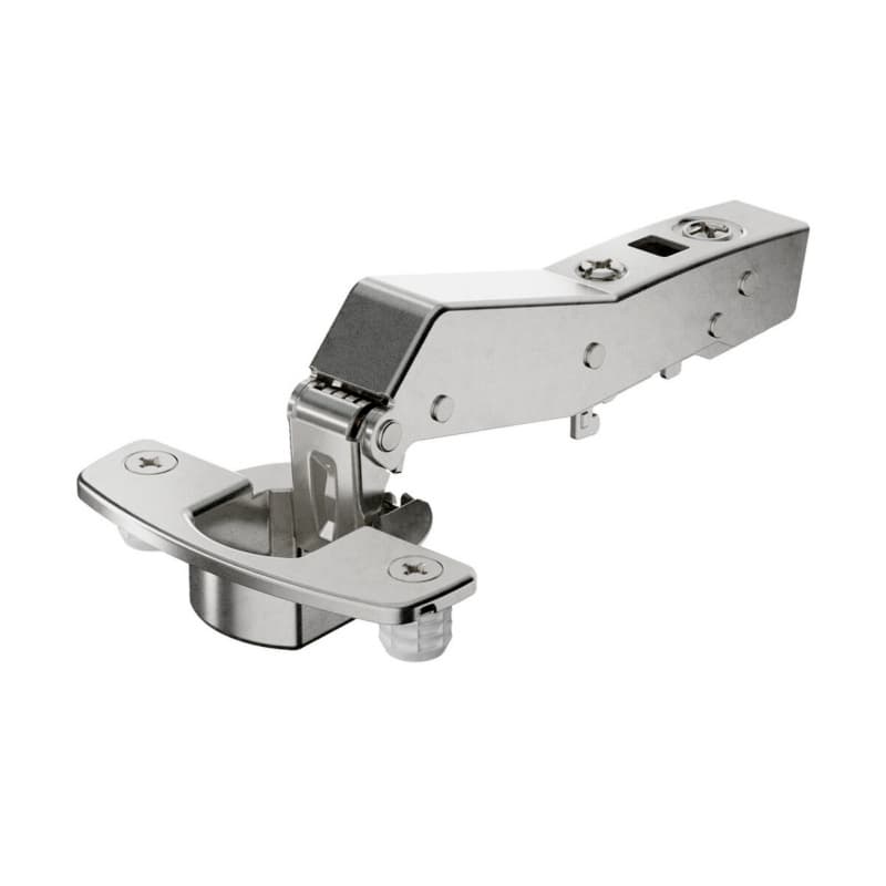 9088043 Sensys 8639i W45 95° Opening Hinge with Integrated Silent System, Self Closing, Overlay, Nickel-Plated, Dowelled