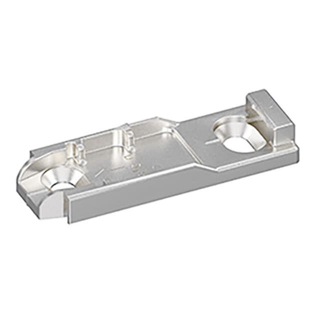 Linear Mounting Plate with Height Adjustment, Nickel-Plated, Screw-On, 3mm