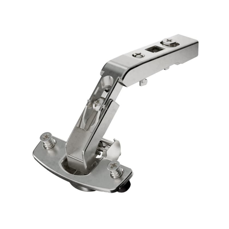 Intermat 9930 50°/65° Opening Hinge for Corner Cabinet Folding Door, 45mm Bore Pattern, Overlay, Nickel-Plated, Expando