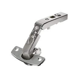 Intermat 9930 50°/65° Opening Hinge for Corner Cabinet Folding Door, 45mm Bore Pattern, Overlay, Nickel-Plated, Screw-On