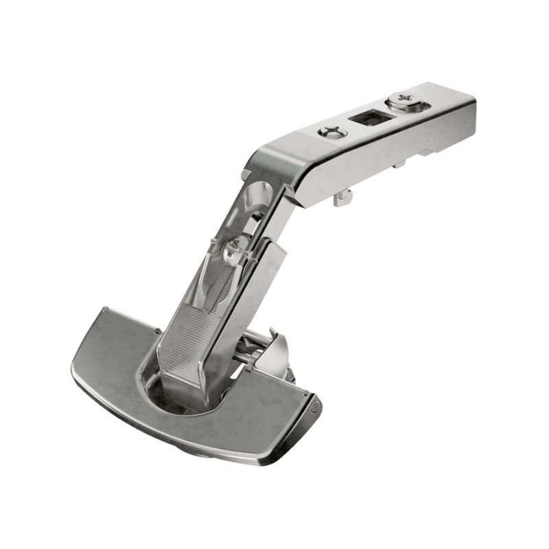 Intermat 9930 50°/65° Opening Hinge for Corner Cabinet Folding Door, 45mm Bore Pattern, Overlay, Nickel-Plated, Fix Fast Assembly