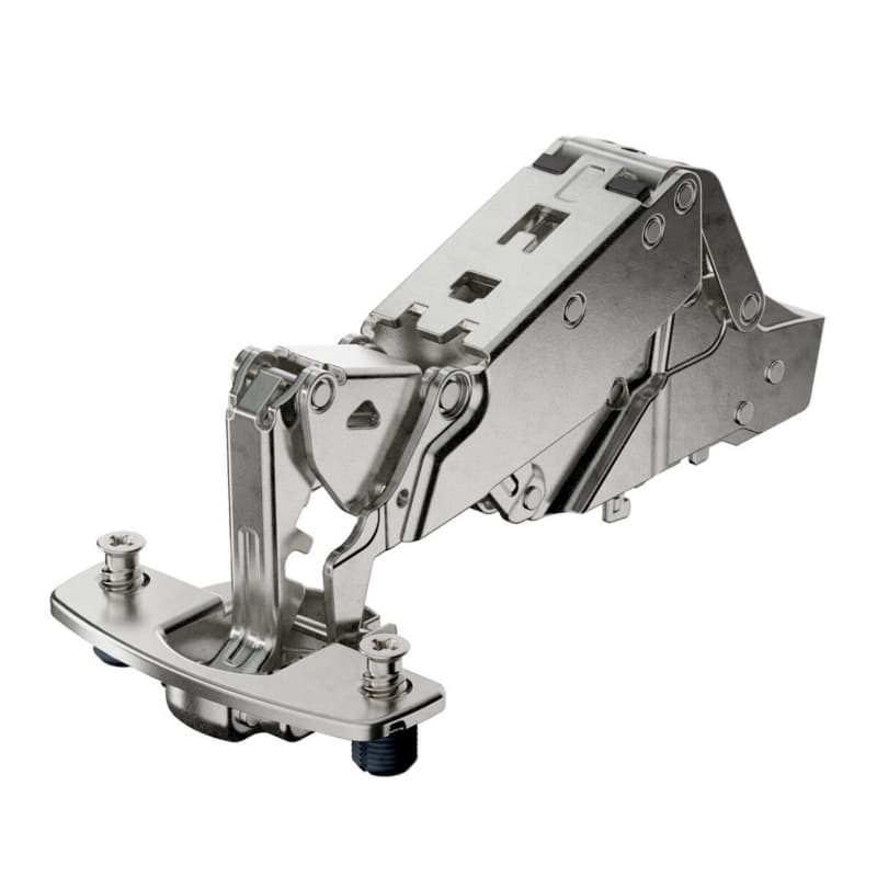 Sensys 8657i 165° Opening Zero Protrusion Hinge, 45mm Bore Pattern, Soft-Closing, Half Overlay, Nickel-Plated, Expando