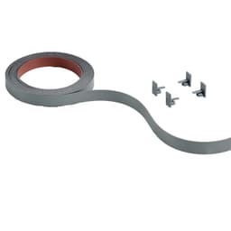 Coloured Cover Set for Concealing Runner Profile, 25mm High, 2500mm, Silver