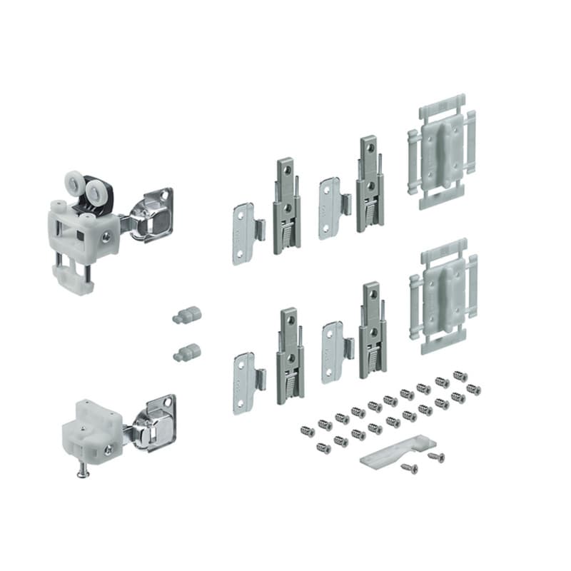 600mm Right Hand WingLine L Set with Self Closing/Bottom Guide for 12Kg Maximum Door Panel