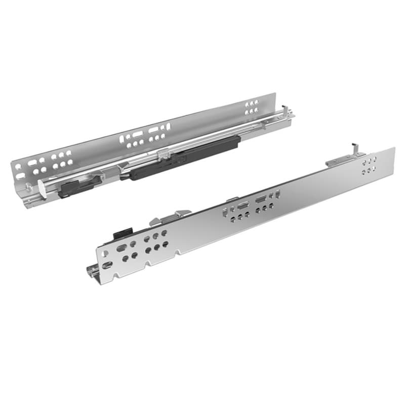 24" Quadro 4D V6 IW21 Undermount Right Drawer Slide for Faceframe/Frameless Application, 90lb Capacity Full Extension with Push-to-Open (10/Box)