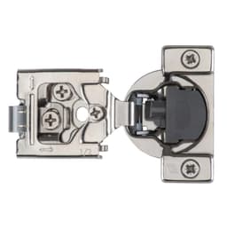 Optimat Clip-On 105° Opening Face Frame Hinge with Silent System, 45mm Boring Pattern, 1/2" Overlay, Dowelled
