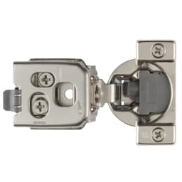 Optimat Clip-On 105° Opening Face Frame Hinge with Silent System, 45mm Boring Pattern, 1-1/4" Overlay, Dowelled