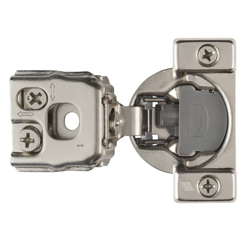 Optimat 3D 105° Opening Face Frame Hinge with Silent System, 45mm Boring Pattern, 1" Overlay, Dowelled
