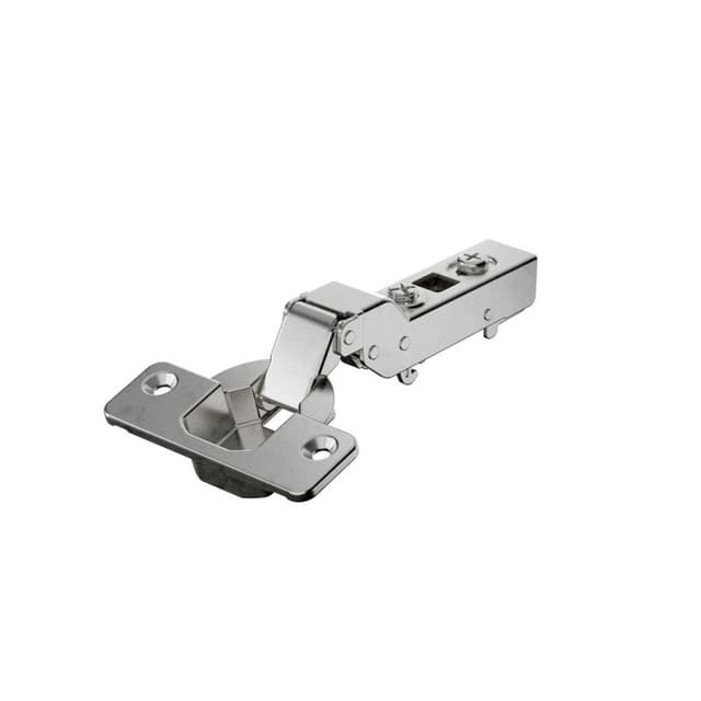 Veosys Stainless Steel 105° Opening Hinge, 45 x 9.5mm TB-Drilling Pattern, Soft-Closing, Half Overlay, Screw-On
