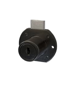 Cascade 15/16" 5-Disc Tumbler Deadbolt Lock for Drawers, Matte Black, Keyed Different/Master Keyed (Pack/15)