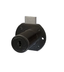 Cascade 1-3/16" 5-Disc Tumbler Deadbolt Lock for Drawers, Matte Black, Keyed Different/Master Keyed (Pack/15)