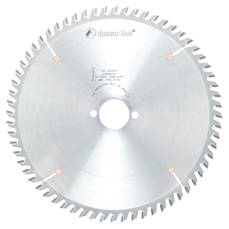 220mm x 64 Teeth Fine Cross-Cut/Cut-Off Saw Blade